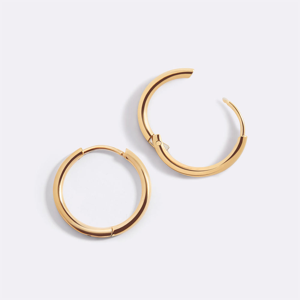 Small Hoop Earrings - Gold / 12MM