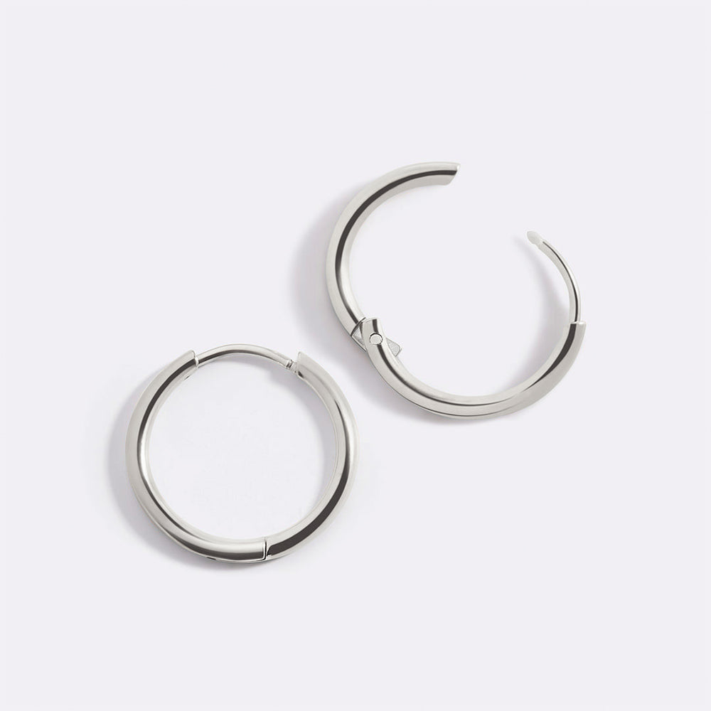 Small Hoop Earrings - Silver / 12MM