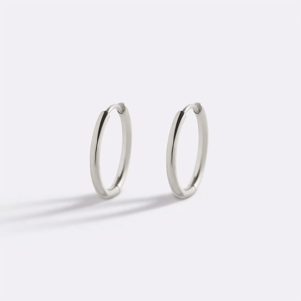 Small Hoop Earrings - Silver / 12MM