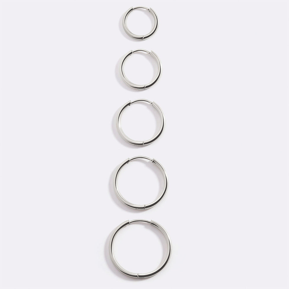 Small Hoop Earrings - Silver / 12MM