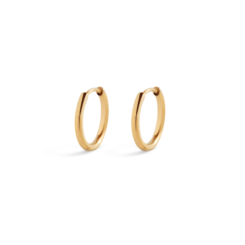 Small Hoop Earrings - Gold / 10 MM