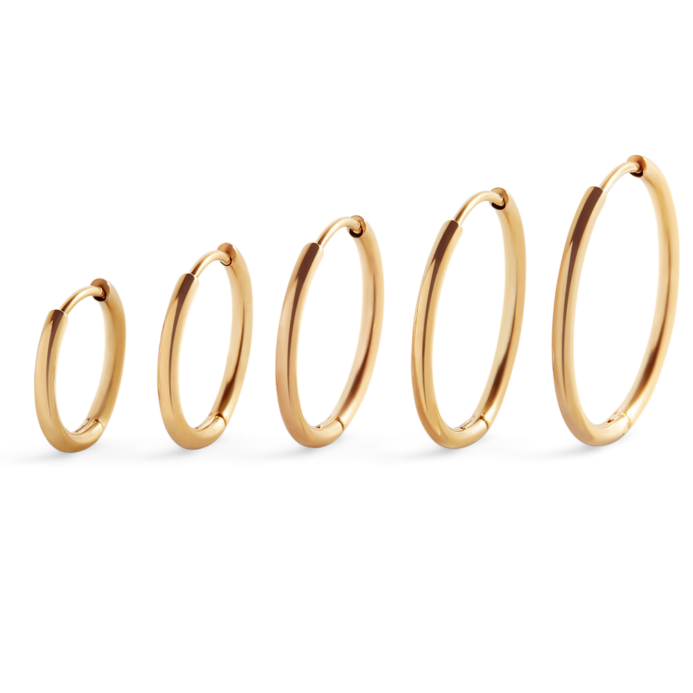 Small Hoop Earrings - Gold / 10 MM