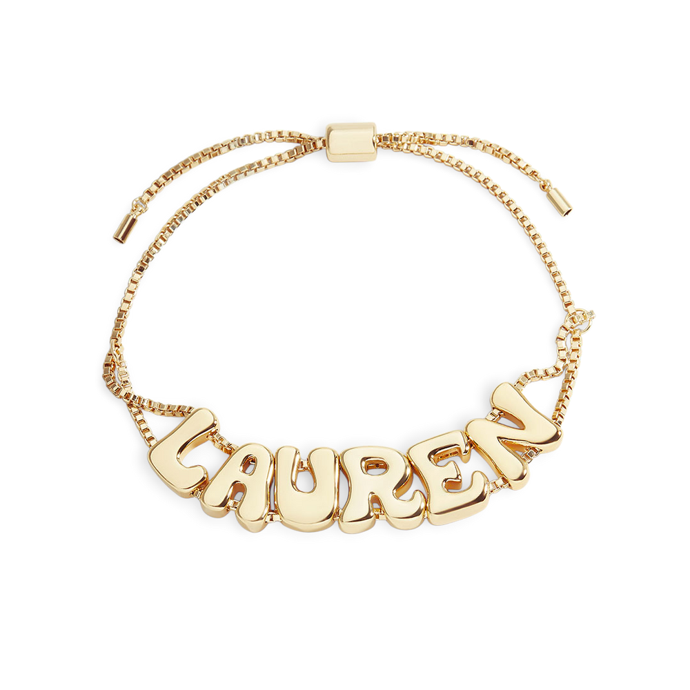 Groovy Adjustable Chain Name Bracelet - 1