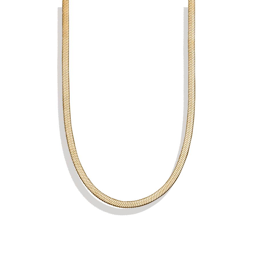 Herringbone Chain Necklace Mint & Lily
