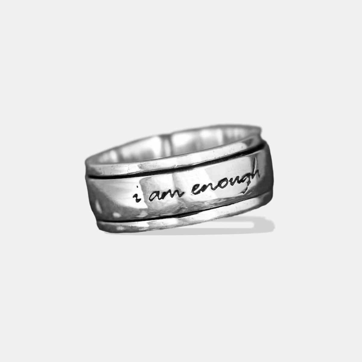I am Enough Spinning Fidget Ring – Mint Lily