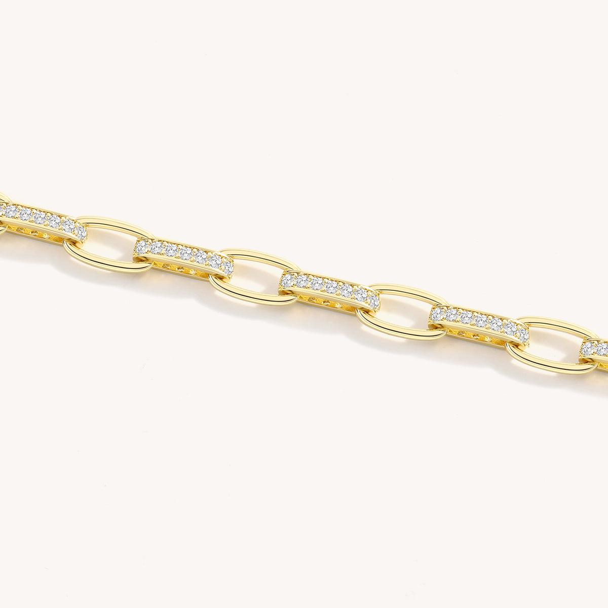 Interlinked Diamond Paperclip Bracelet – Mint & Lily