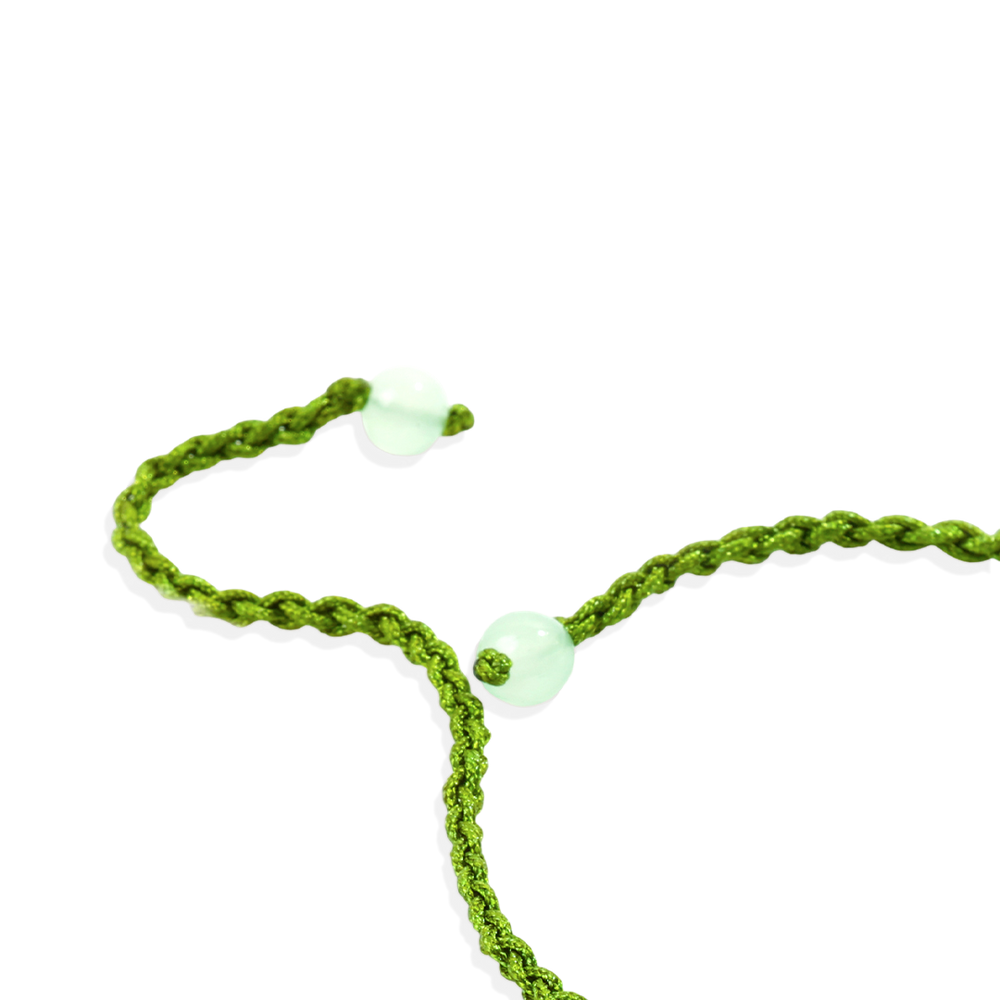 Jade Pearl & Lotus Prosperity String Bracelet - Default Title