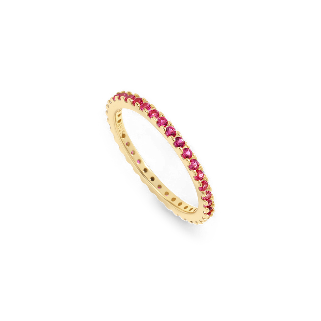 July Birthstone Eternity Stacking Ring