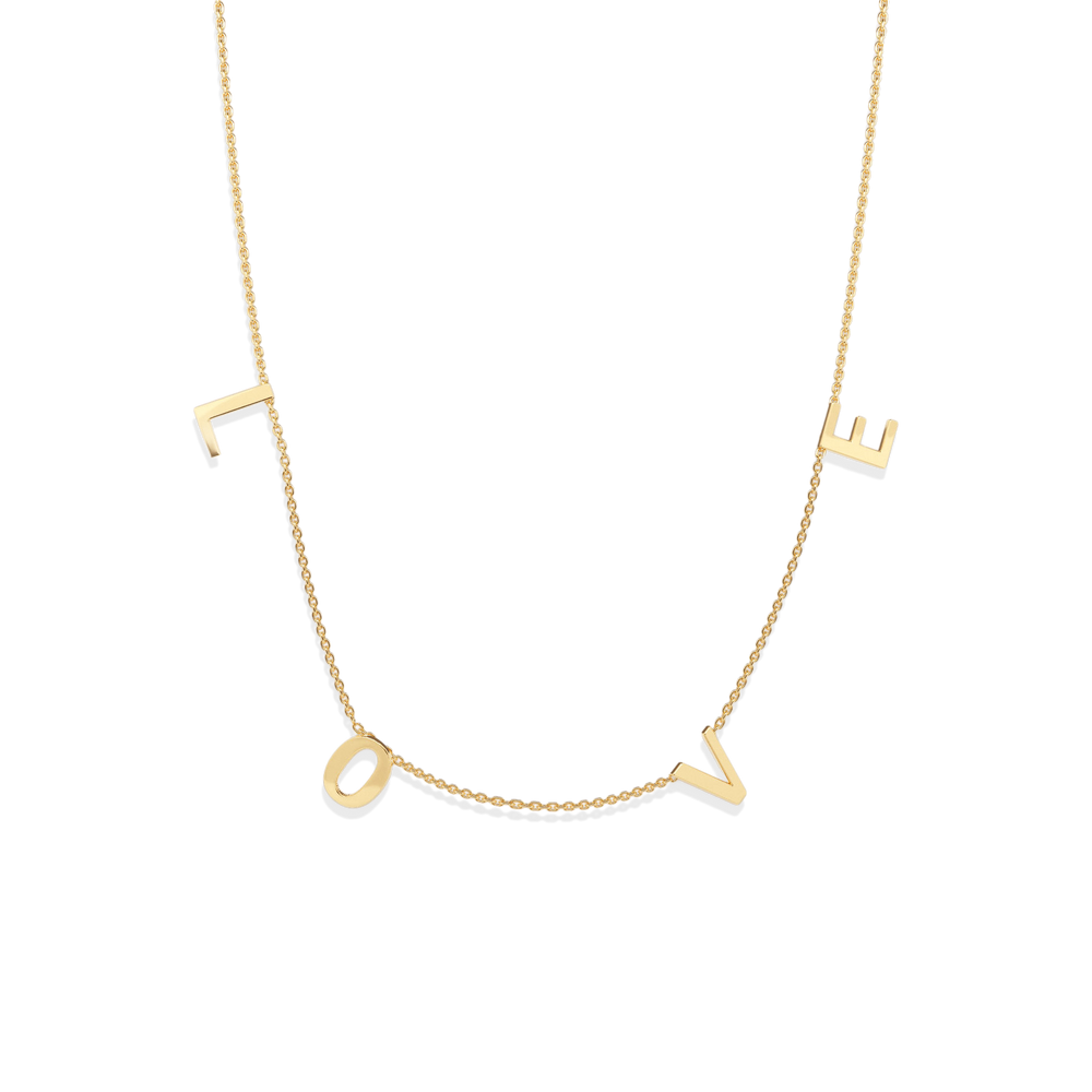 The LOVE Letter Necklace - Gold