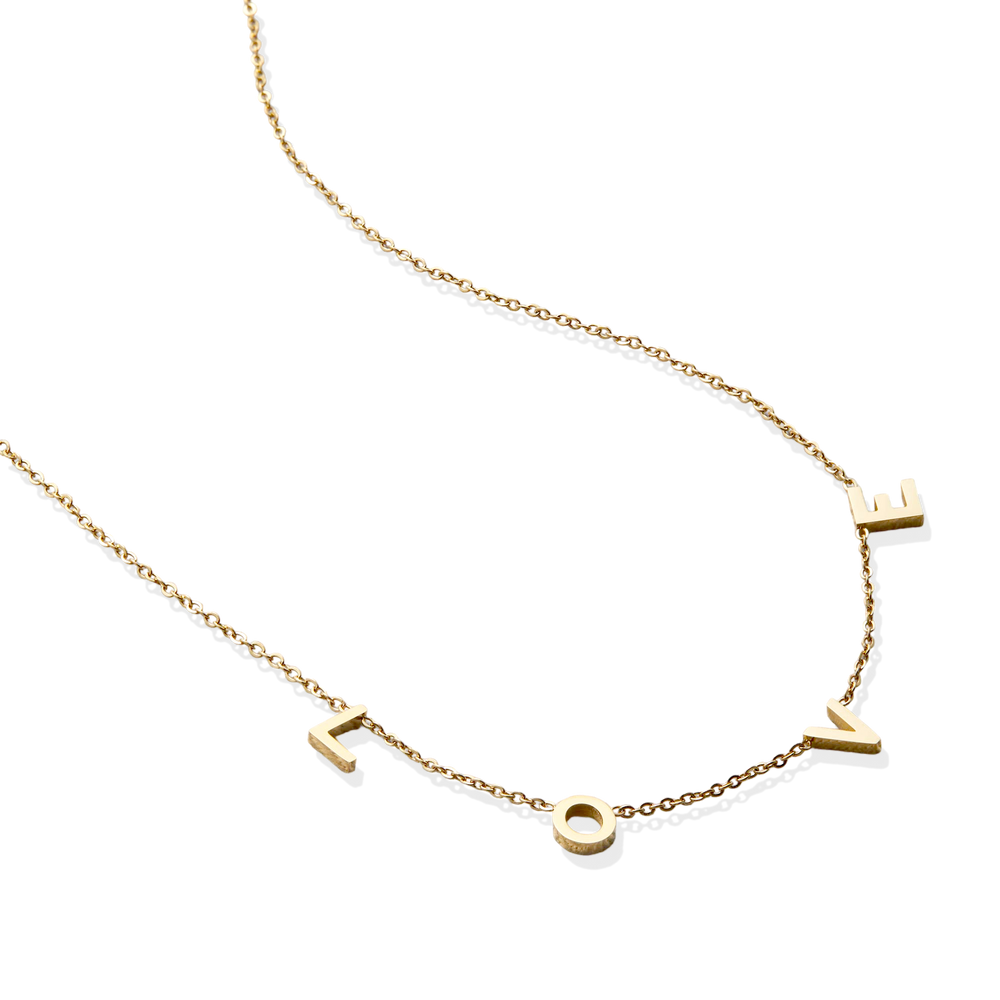 The LOVE Letter Necklace - Gold