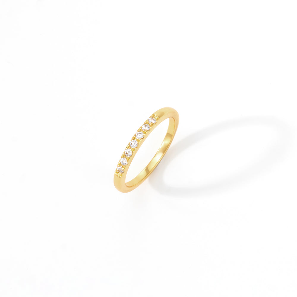 Layered Gemstone Stacking Ring - Gold / 7