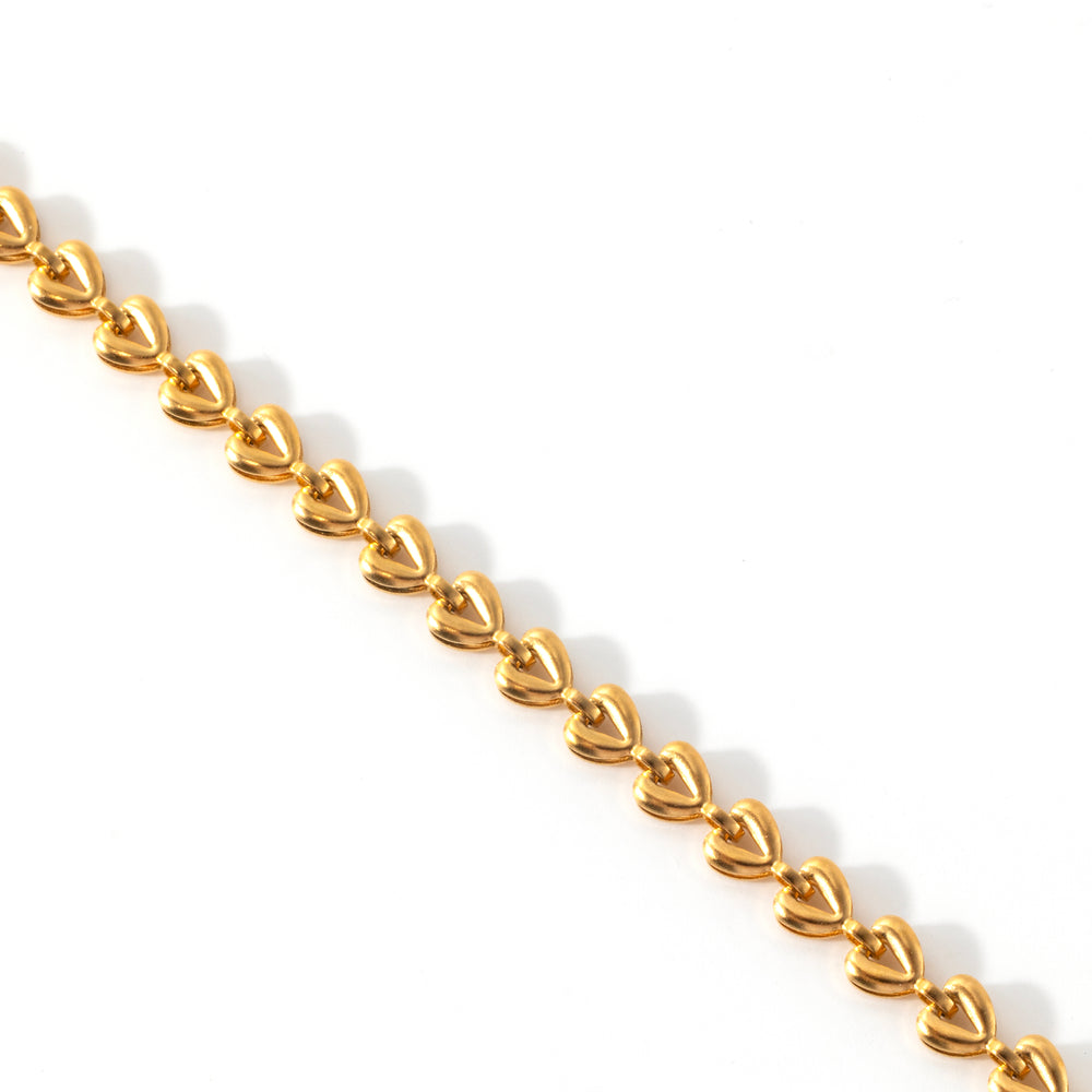 Love Links Bracelet - Gold / 6" + 2"