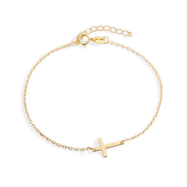 Cross Charm Bracelet – Mint & Lily