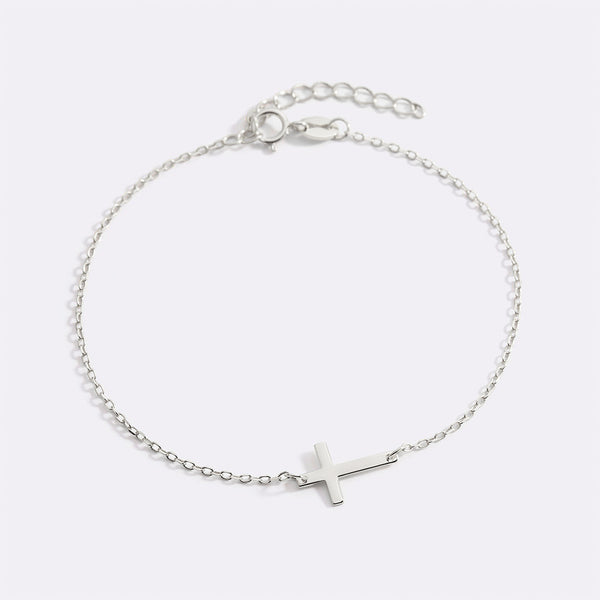 Cross Charm Bracelet – Mint & Lily