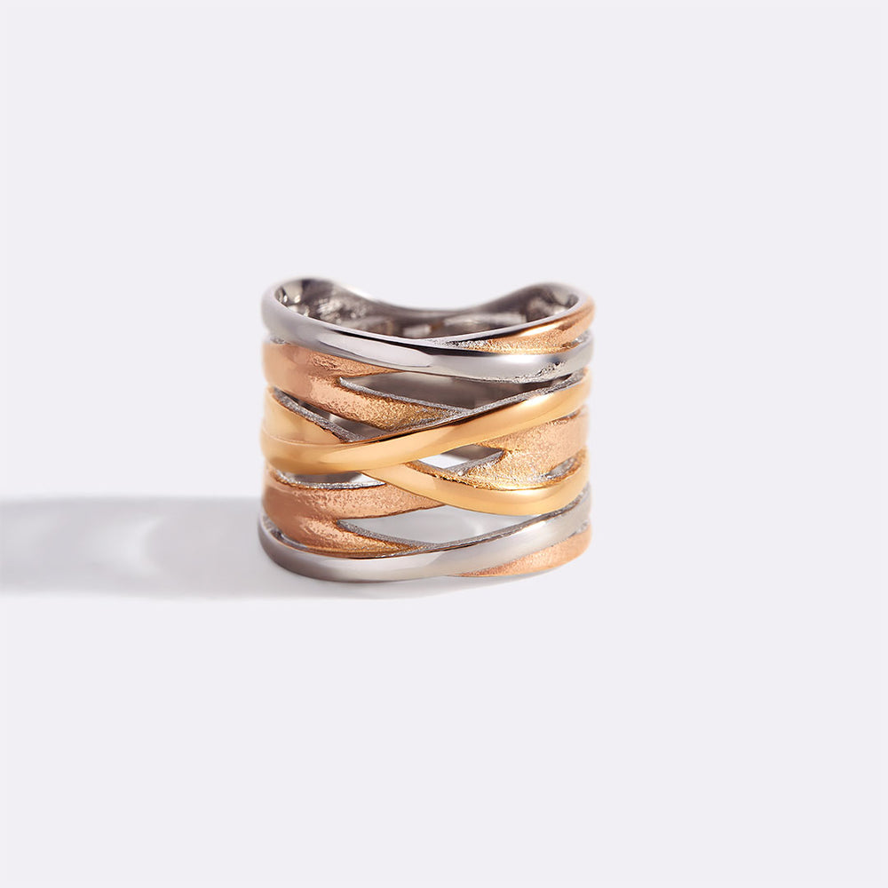 Multi-colored ring on a light background