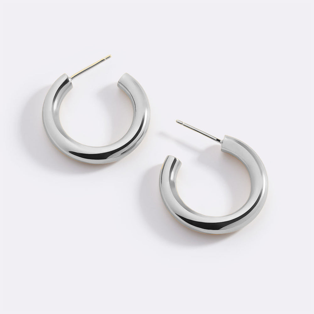 Bold Hoop Earrings - 925 Sterling Silver