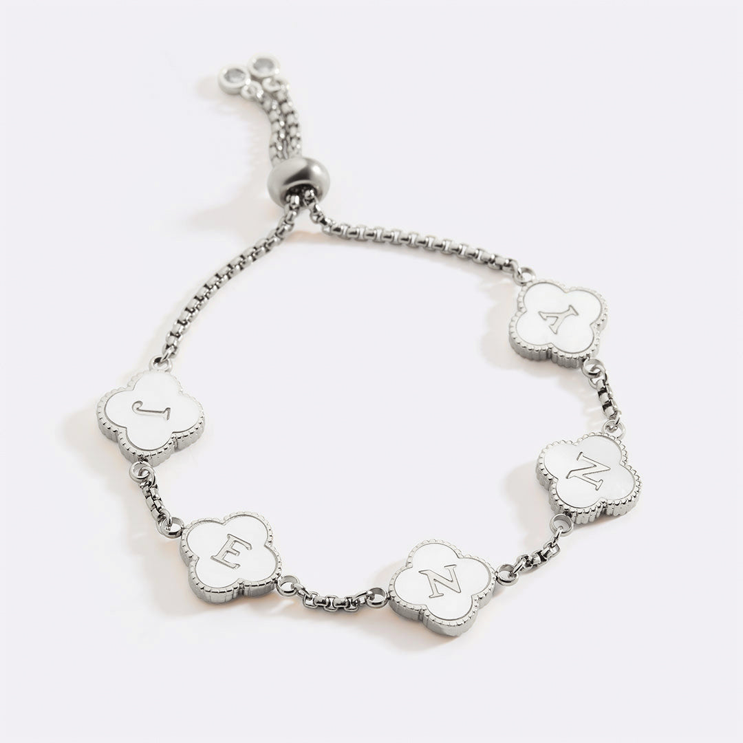 Clover Custom Name Bracelet – Mint & Lily