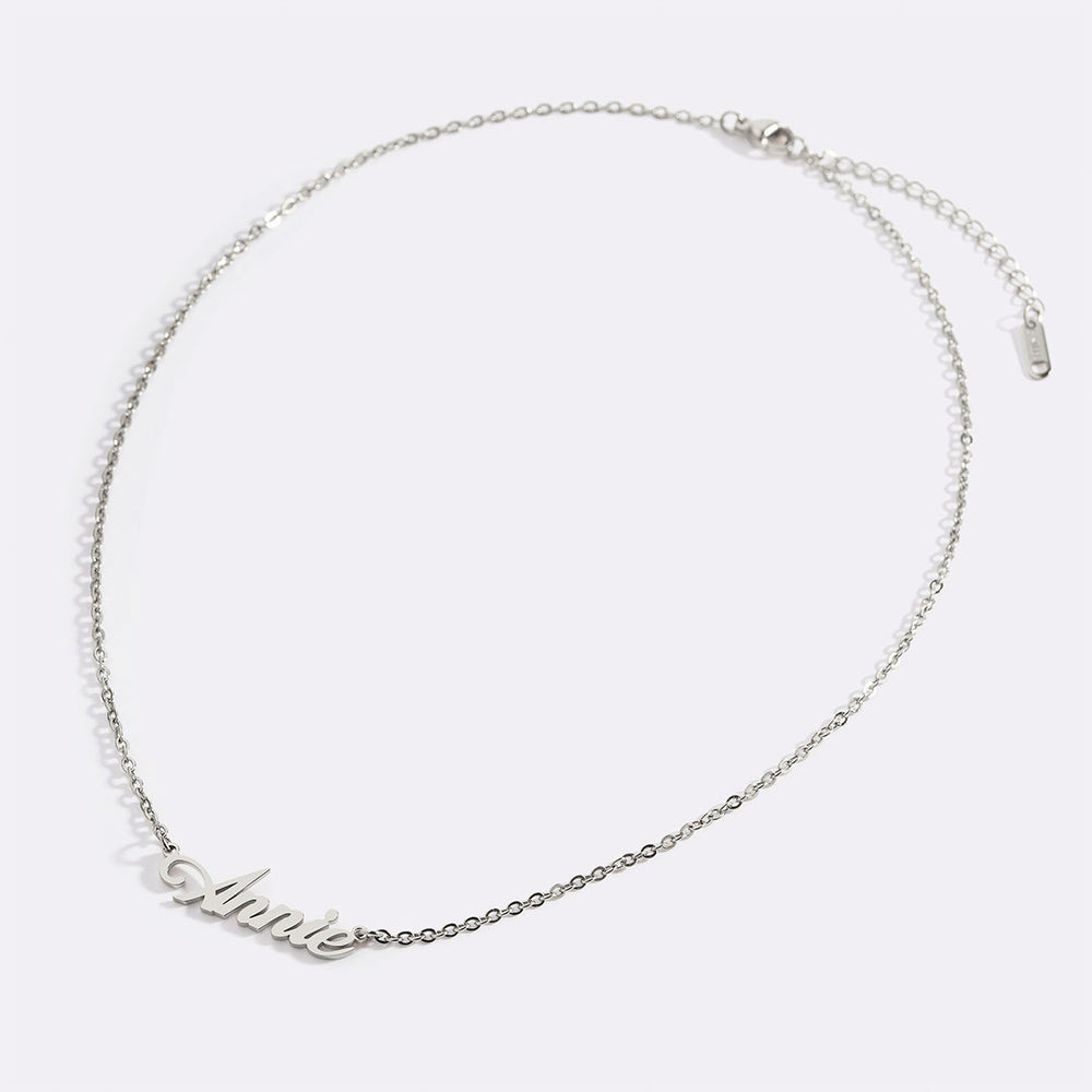 Personalized Name Necklace | Choose from 9 Styles - Silver / Aria