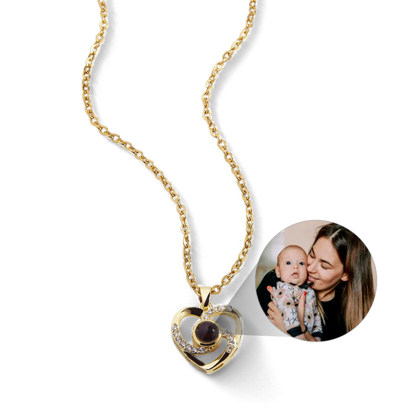 Center of My Heart Pave Photo Necklace – Mint & Lily