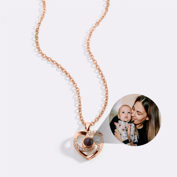 Center of My Heart Pave Photo Necklace – Mint & Lily