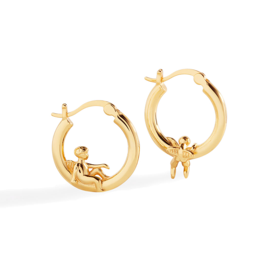 Cherub Gold Hoops