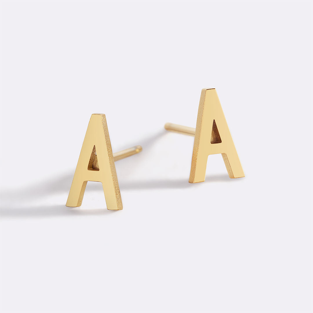 Skinny Initial Earrings