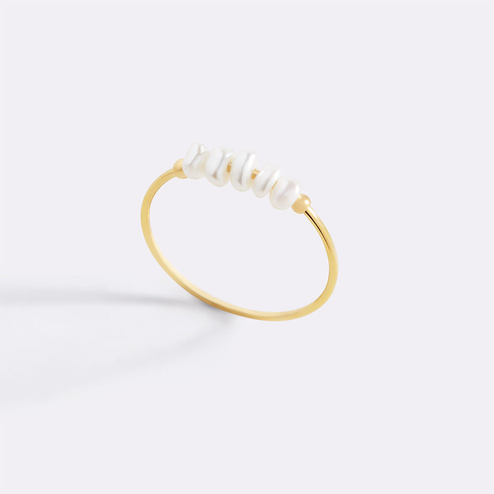 Mini Pearl Ring – Mint Lily1