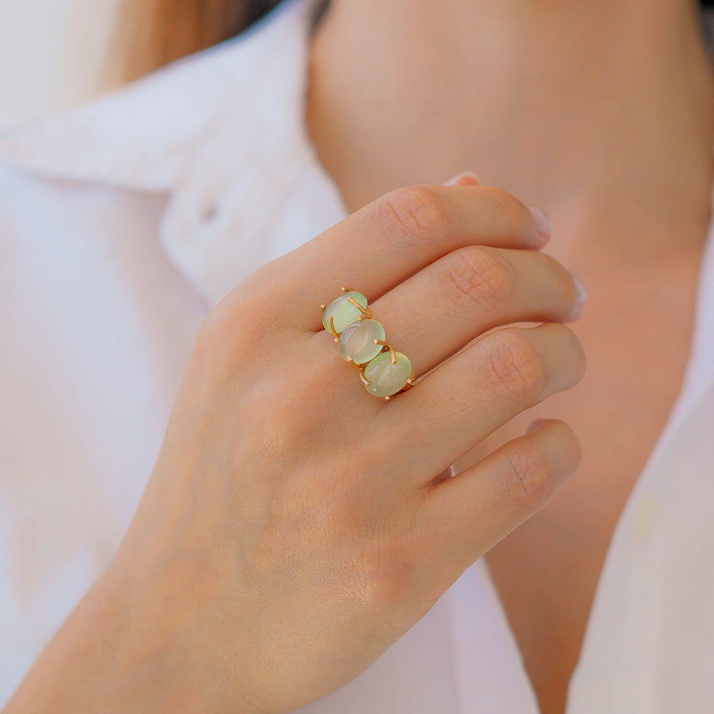 Gold Vermeil Jellybean Ring - 5