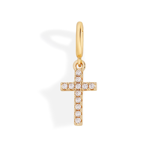 Pave Cross Charm – Mint & Lily