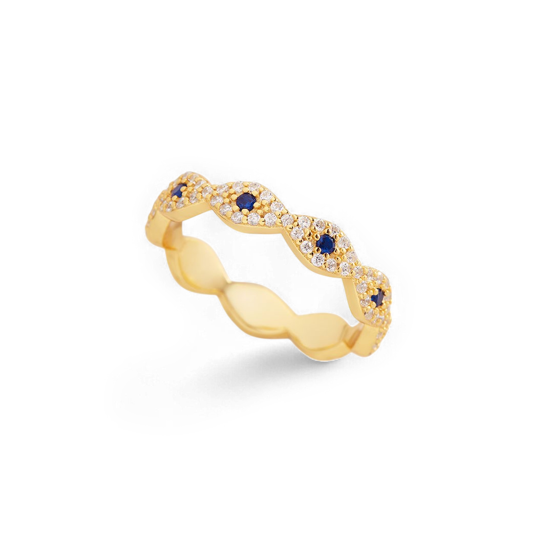 Pave Evil Eye Ring