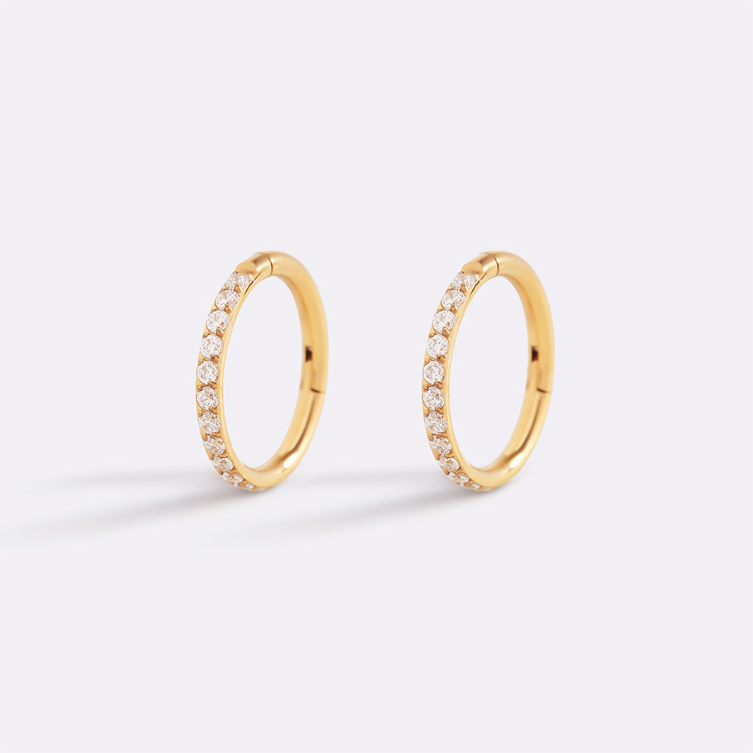Eternity Crystal Cartilage Hoop Earrings