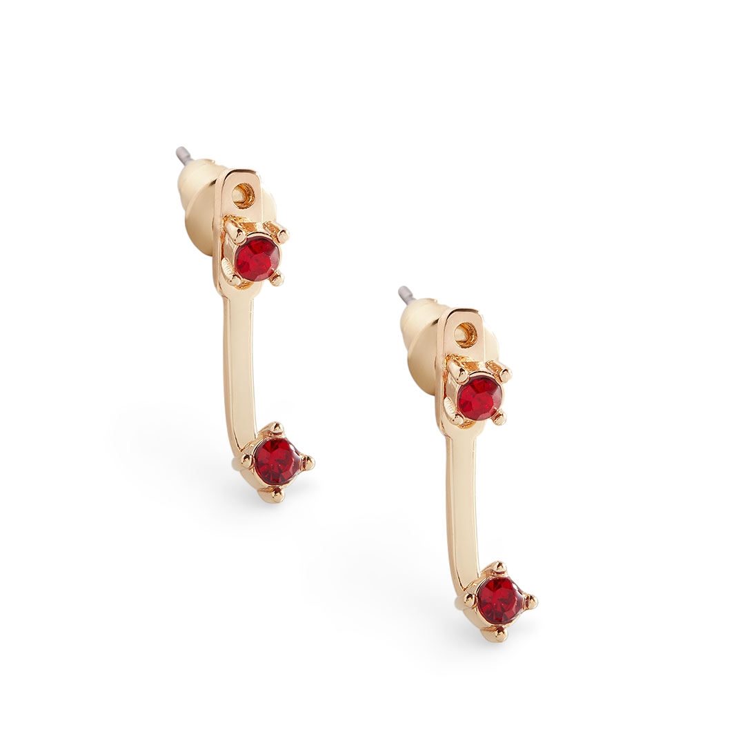 Birthstone Drop Ear Jacket Earrings
