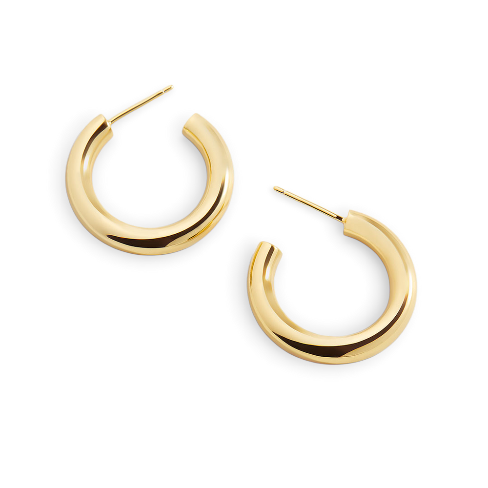 Bold Hoop Earrings - 18k Gold Over Sterling Silver