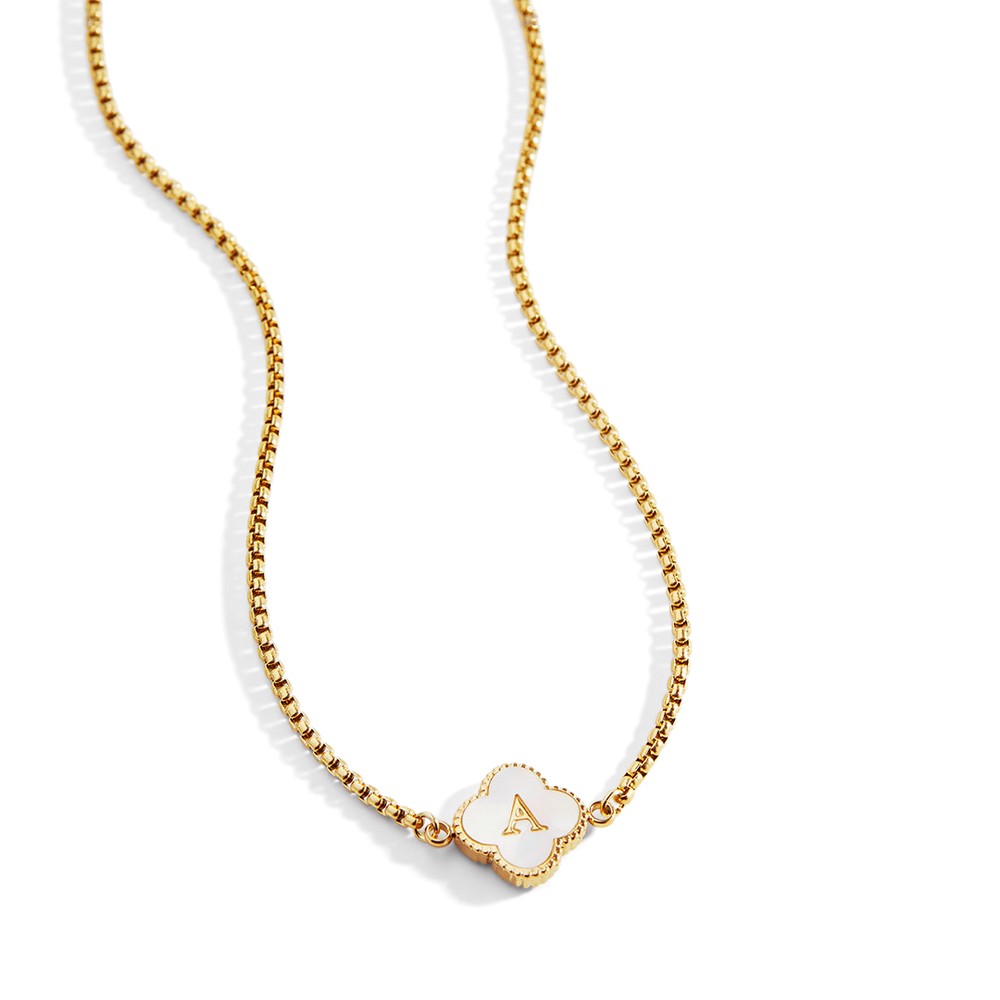 Clover Custom Name Necklace - 18k Gold Plated