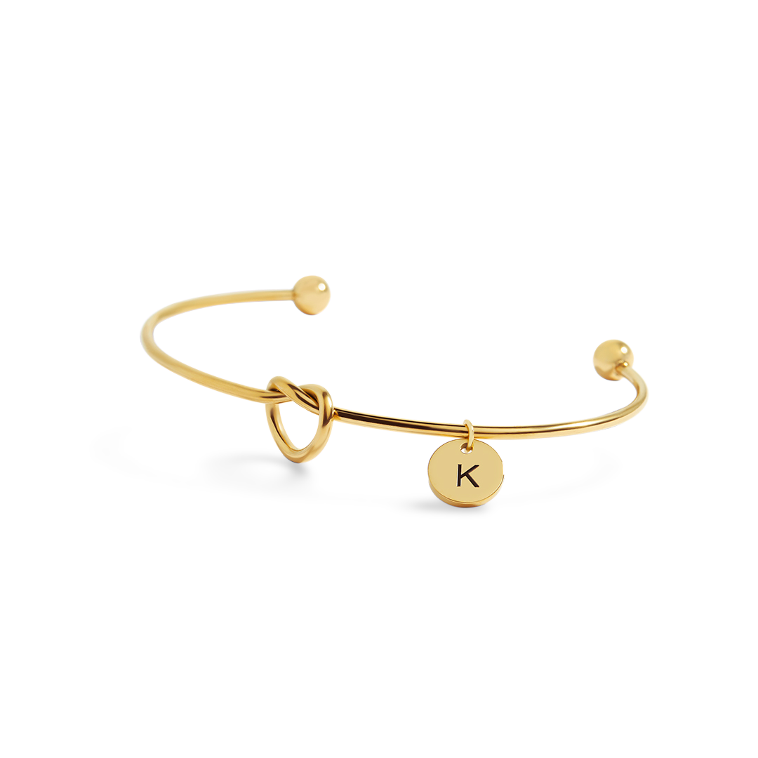Personalized Tie the Knot Bracelet • Bridesmaid Gift Bracelet