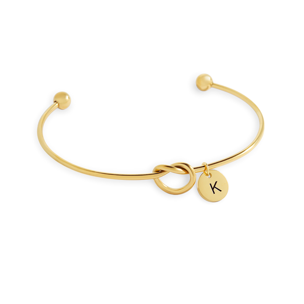 Personalisiertes Krawatten-Armband • Brautjungfern-Geschenk-Armband - Gold / EIN