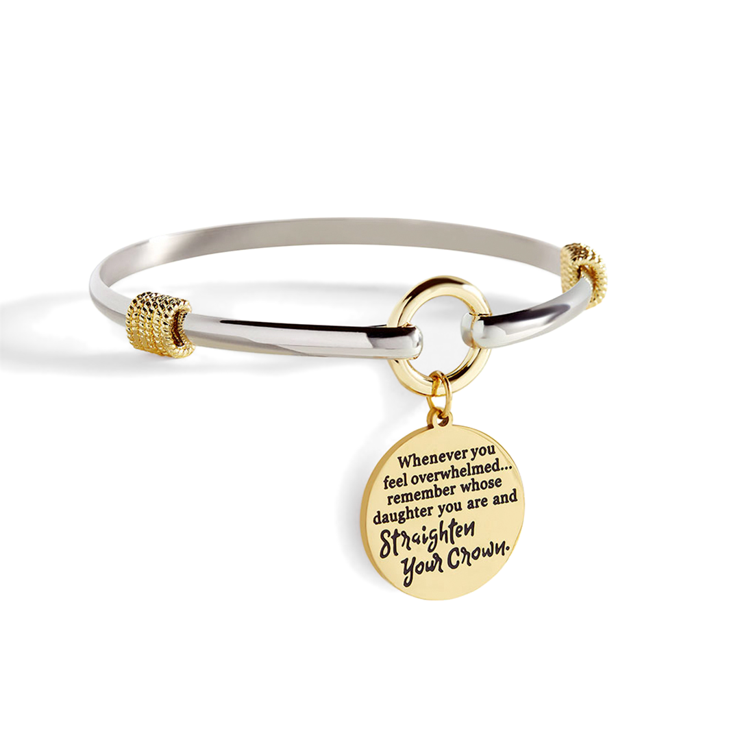 Straighten Your Crown - Two-Tone Charm Bracelet