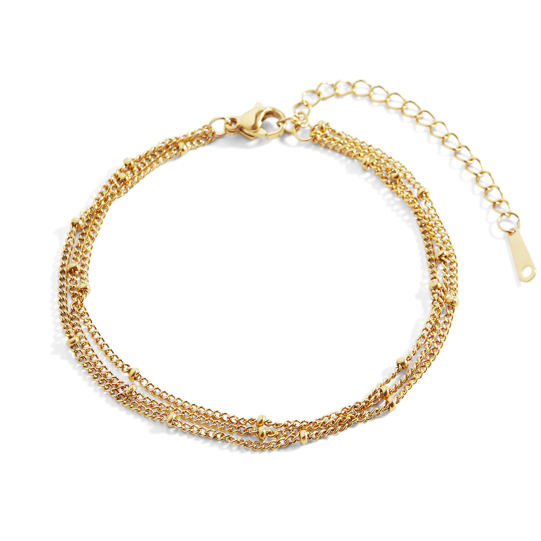 Triple Layer Satellite Chain Bracelet
