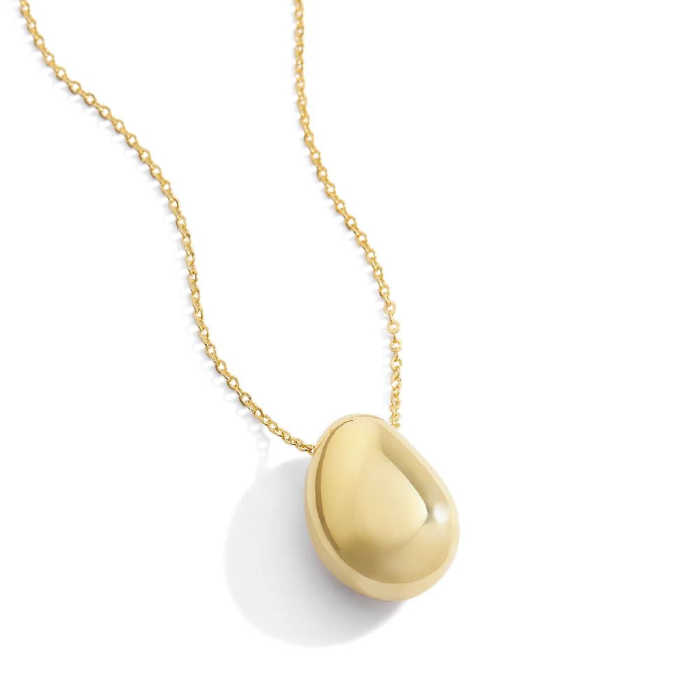 Pebble Pendant Necklace - 18k Gold Over Sterling Silver