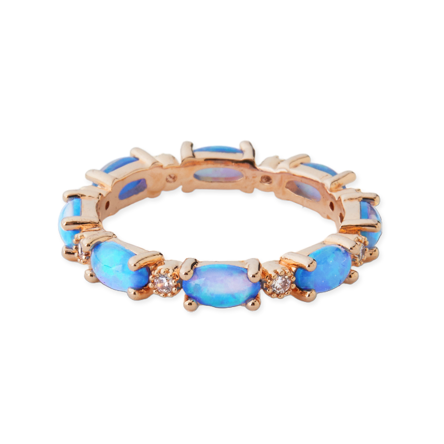 Opal eternity band rose gold discount