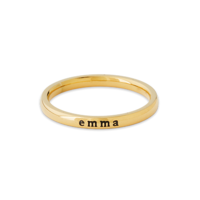Tiny Stackable Name Ring