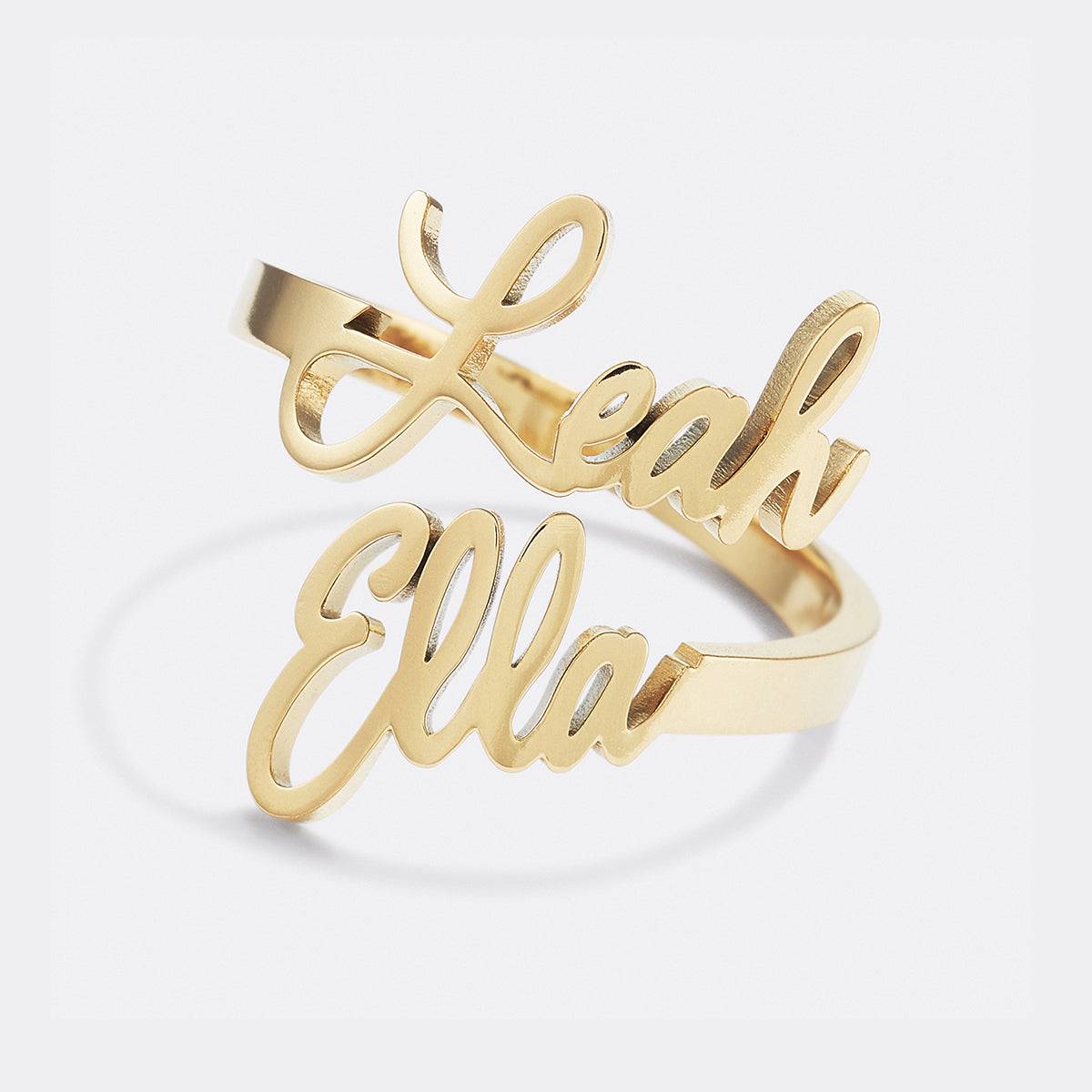 Doppelter Namensring • Zwei Namensring • Geschenk für den besten Freund