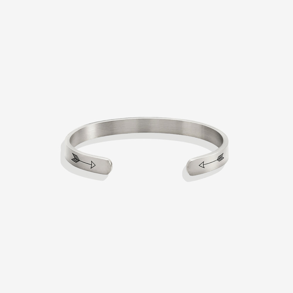 Mama Bear & Her Baby Bears Engraved Cuff Bracelet - Silver / Mama + 2 Cubs / Personalized