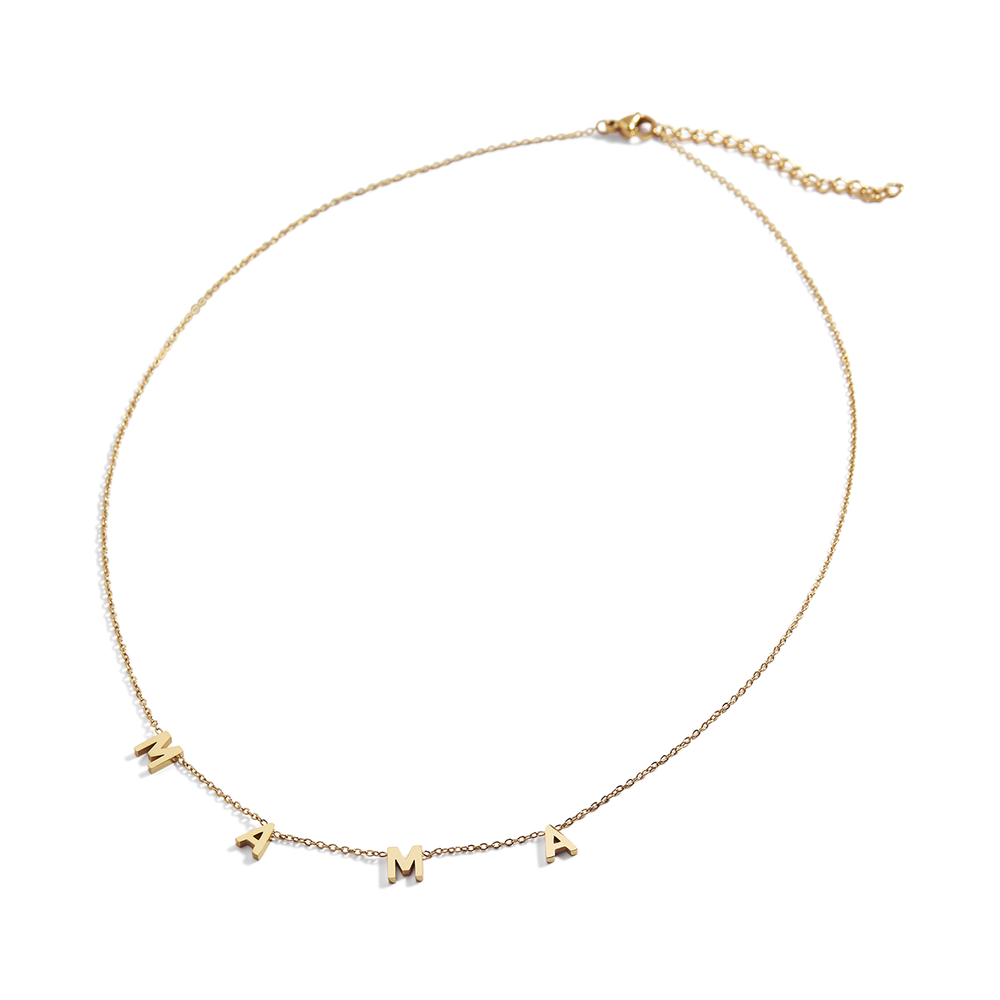 The MAMA Letter Necklace - 18k Gold Plated
