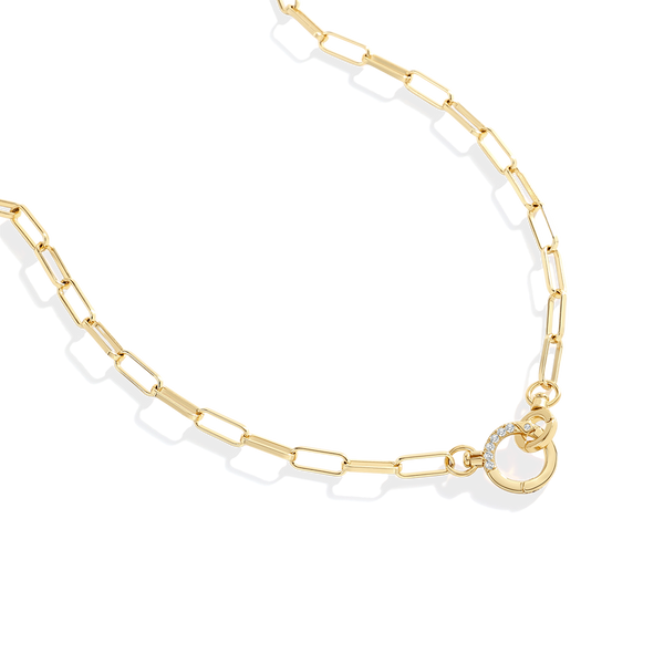 Pave Mint Paperclip Necklace – Mint & Lily