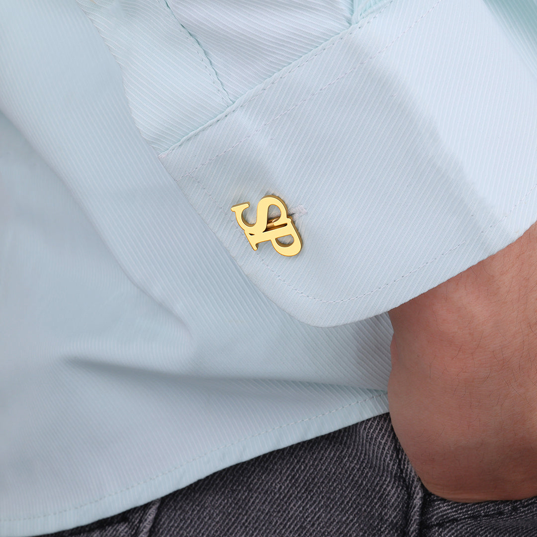 Monogrammed Cufflinks with Initials – Mint & Lily