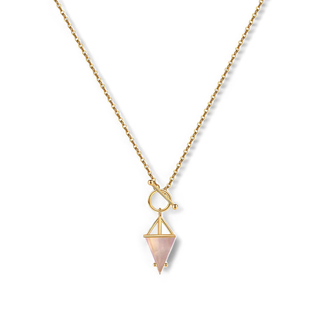 Moonstone Power Pendant T-Lock Necklace