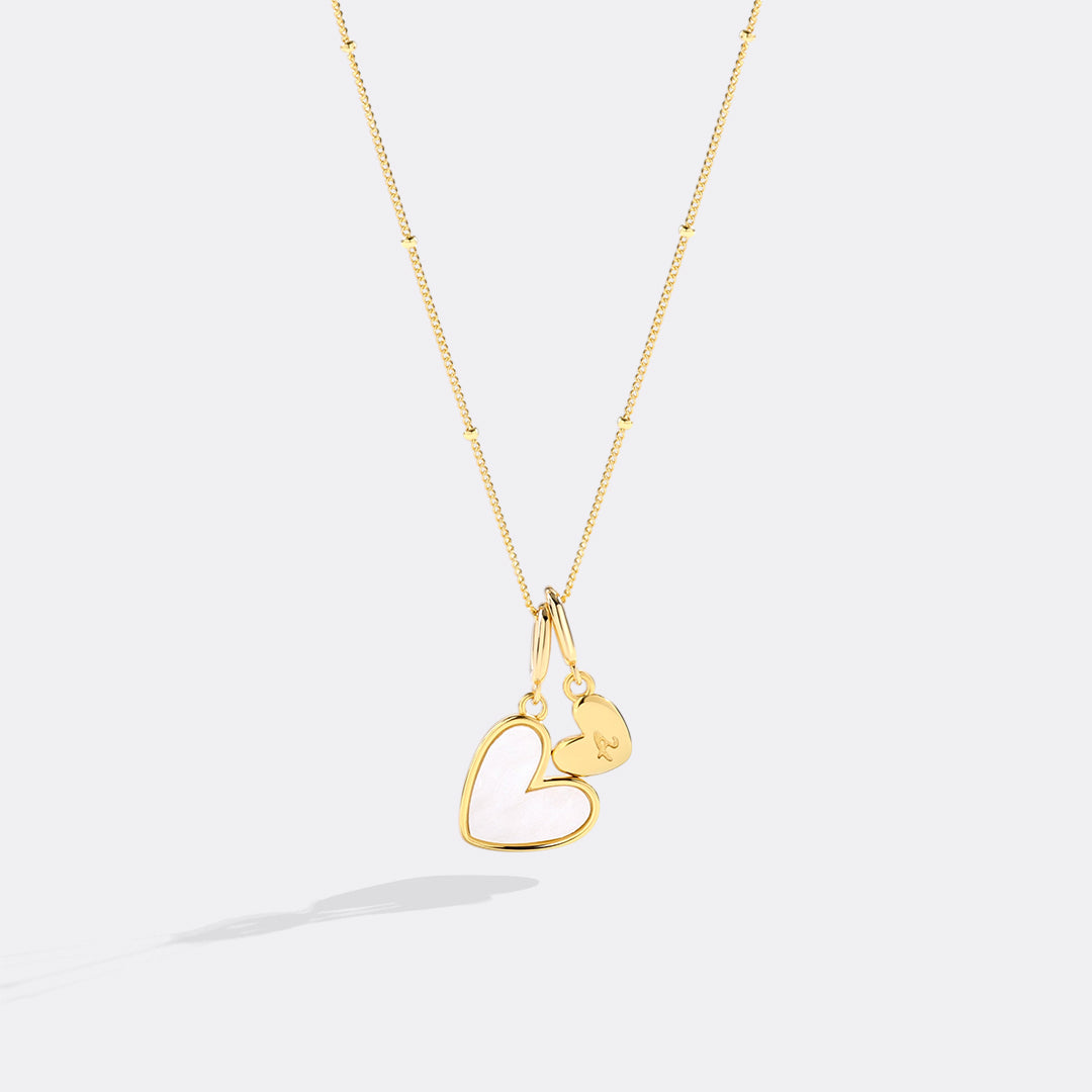 Stunning 18K Gold Plated Initial Pendant Necklace With Real Mother Of Pearl – Personalized A-Z Gift