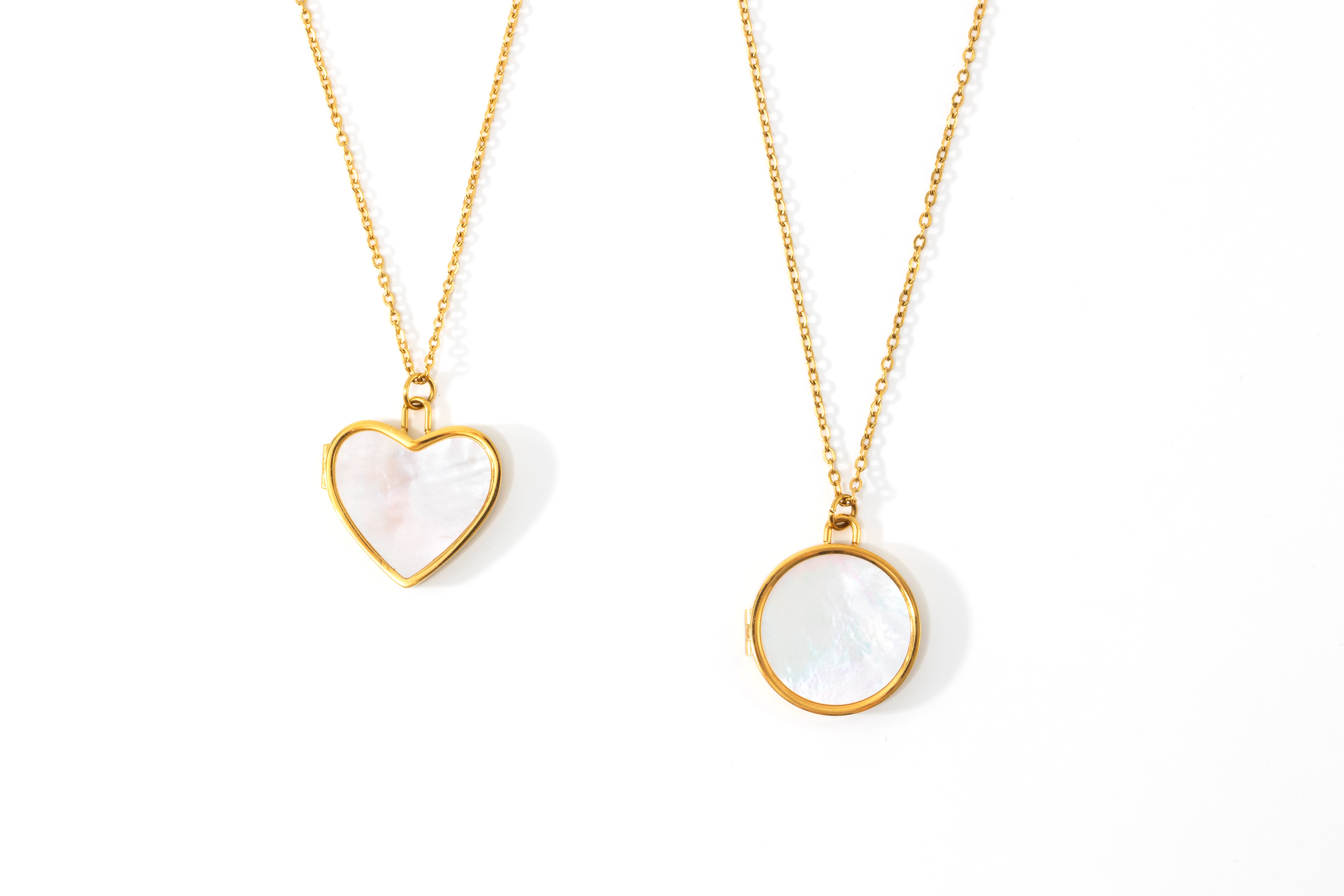 Mother of Pearl Locket Necklace – Mint & Lily