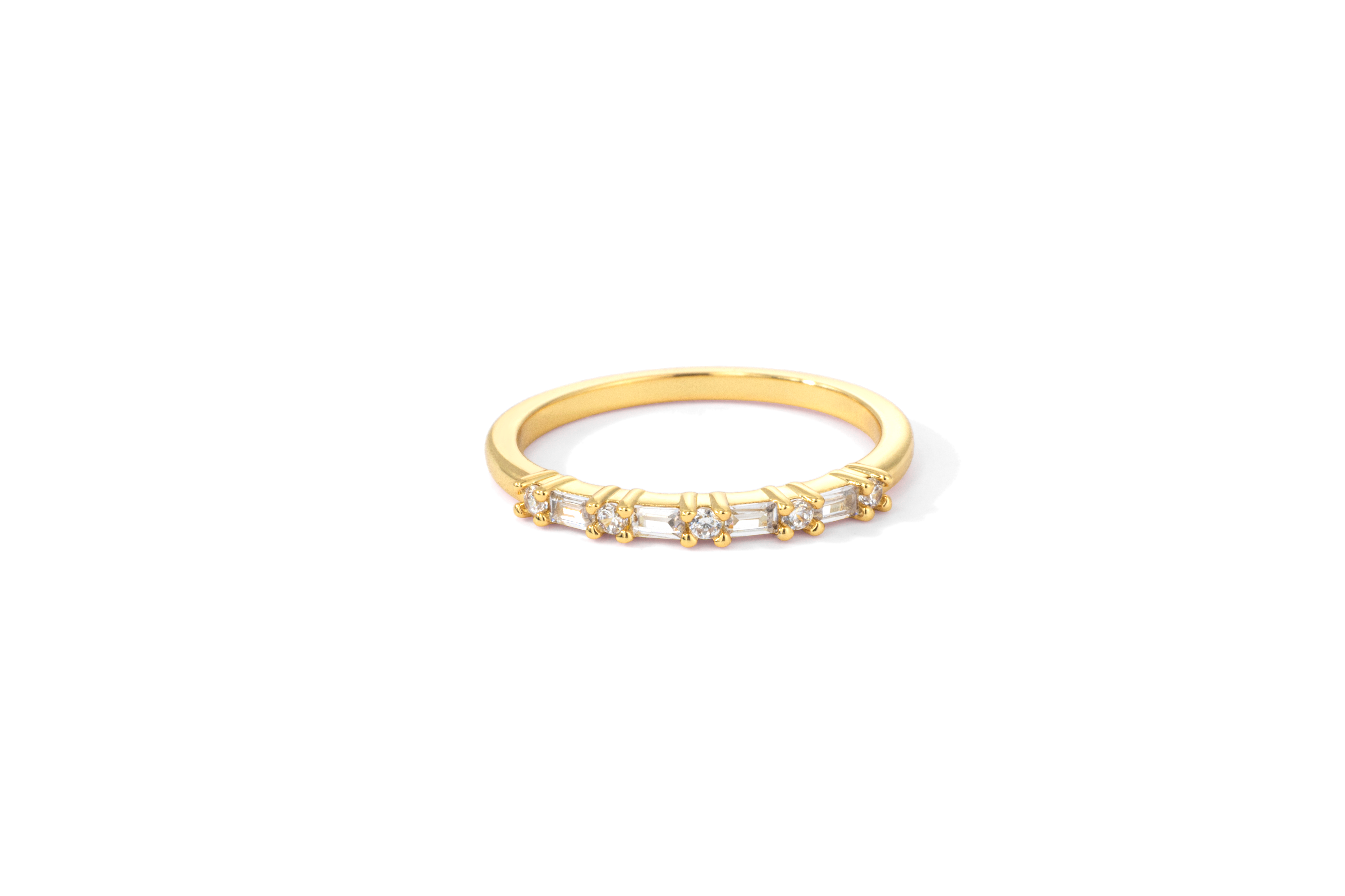 Multi Gem Baguette Stacking Ring